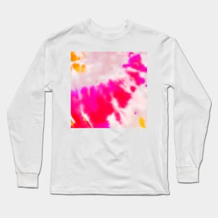 Candy Floss Tie Dye Pink Yellow Long Sleeve T-Shirt